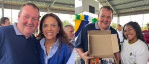 Tatá Teixeira acompanha inauguração do novo Colégio José Bonifácio e início do ano letivo em Aparecida
